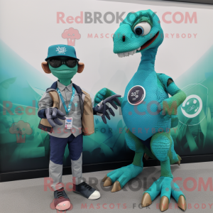 Teal Coelophysis mascot...