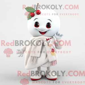 White Cherry mascot costume...