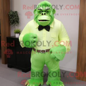 Lime Green Gorilla mascot...