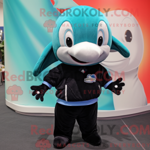 Teal Killer Whale mascot...