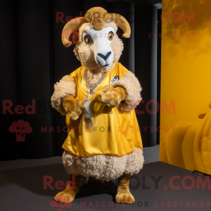 Gouden Ram mascottekostuum...