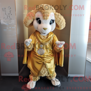 Gold Ram-maskotdraktfigur...