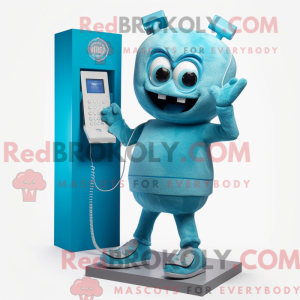 Postava maskota Cyan Phone...