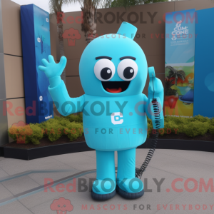 Cyan Phone maskot...