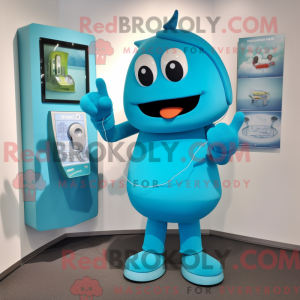 Cyan Phone maskot...