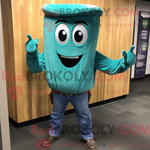 Teal Cucumber mascot...