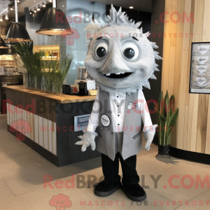 Sølv Fish And Chips maskot...