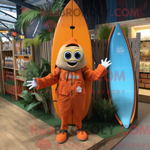 Orange Surfboard mascot...