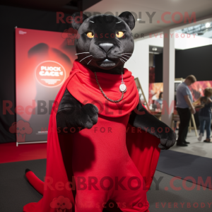 Red Panther maskot kostume...