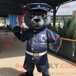 Navy Panther mascot costume...