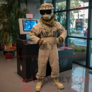 Tan Marine Recon mascot...