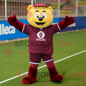 Maroon Soccer Goal mascot...