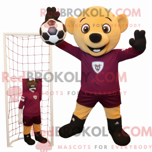 Maroon Soccer Goal mascot...