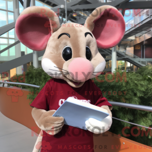 Maroon Mouse Maskottchen...