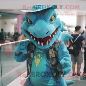 Turkis Dragon maskot...