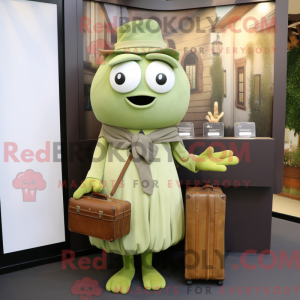 Olive Ghost maskot kostume...