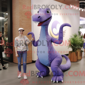 Lavendel Diplodocus maskot...