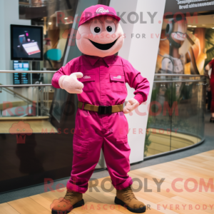 Magenta armbåndsur maskot...