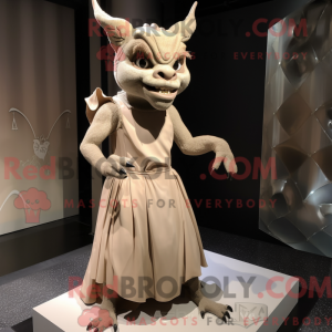 Beige Gargoyle mascot...