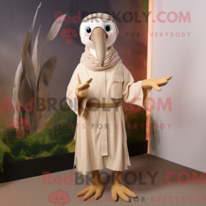 Beige Albatross maskot...