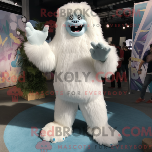 Hvit Yeti-maskotdraktfigur...