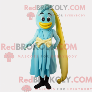 Cyan Baa mascot costume...