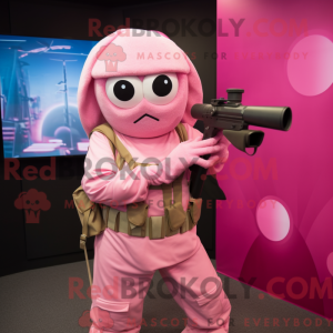 Pink Sniper maskot kostume...