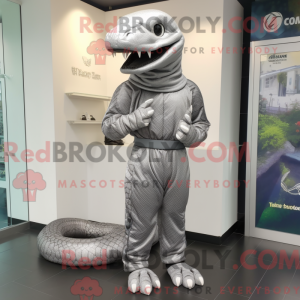 Sølv Titanoboa maskot...