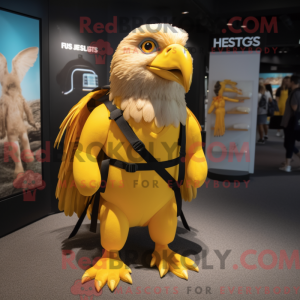 Yellow Haast S Eagle mascot...