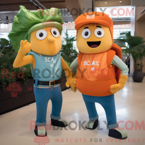 Orange Caesar Salat maskot...