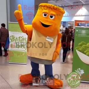 Orange Caesar Salad mascot...