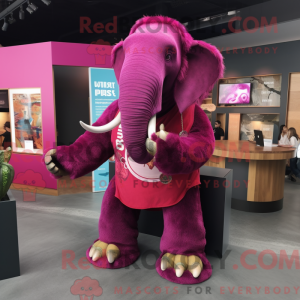 Magenta Mammut Maskottchen...