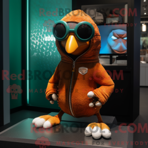 Rust Peacock mascot costume...