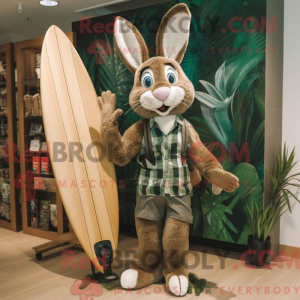 Olive Wild Rabbit mascot...