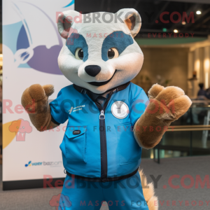 Blue Marten maskot kostume...