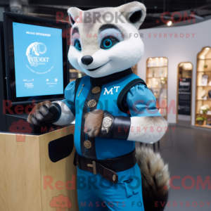 Blue Marten maskot kostume...