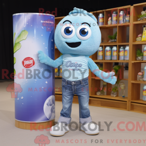Sky Blue Soda Can mascot...