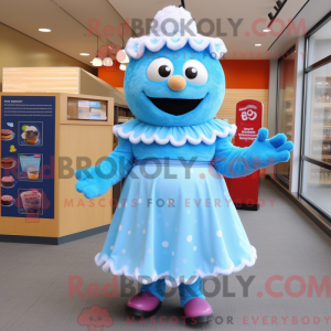 Blue Cupcake mascot costume...