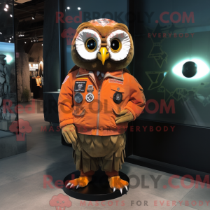 Orange Owl mascot costume...