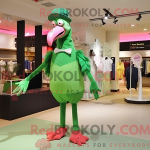 Green Flamingo mascot...