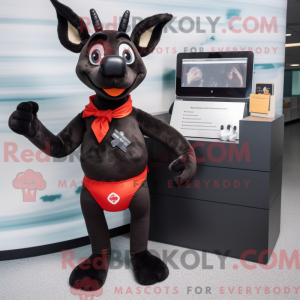 Black Deer mascot costume...