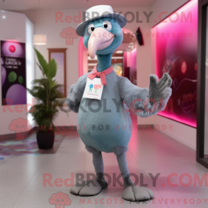 Gray Flamingo mascot...