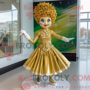 Gold Irish Dancer mascot...