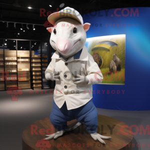 White Armadillo mascot...