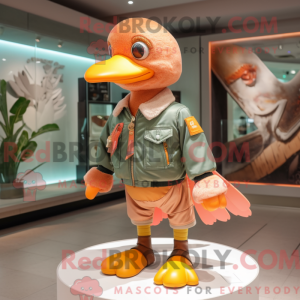 Peach Dodo Bird mascot...