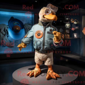 Peach Dodo Bird Maskottchen...
