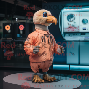 Peach Dodo Bird Maskottchen...
