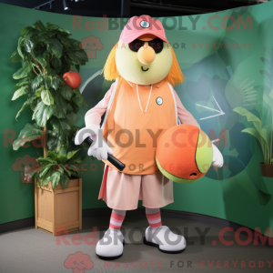 Peach Squash mascot costume...