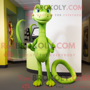 Lime Green Snake mascot...