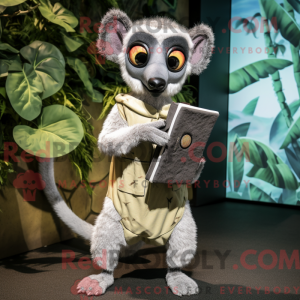 Grå Lemur maskot drakt...